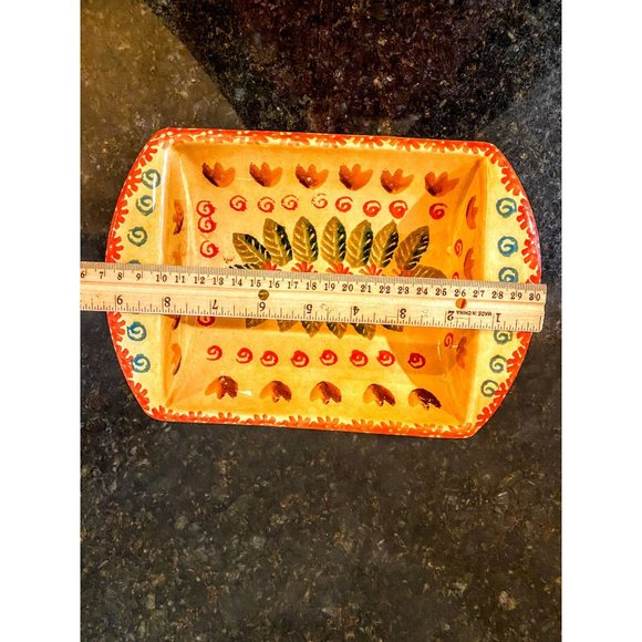 Italian ARS Hand Painted 9.5 Inch Tuscan Art Pottery Floral Footed Bowl - Picture 4 of 7